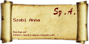Szobi Anna névjegykártya
